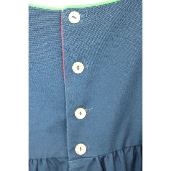 Vintage Chocolate Soup Girls Size 12 Navy With Green Trim Dress - Picture 7 of 10